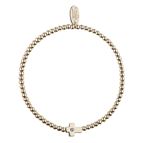 GOLD CROSS STRETCH BRACELET